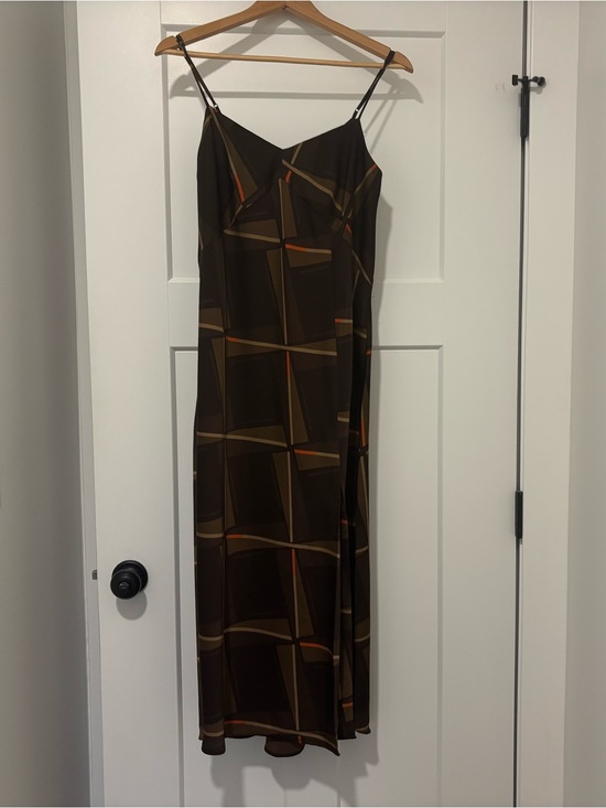Banana Republic Dresses & Skirts - NWT Banana Republic Women’s Brown Geometric Slip Maxi Dress - Size M